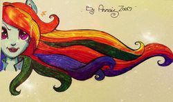 Size: 1426x847 | Tagged: safe, artist:annaiszoom, rainbow dash, equestria girls, g4, female, solo