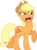 Size: 764x1045 | Tagged: safe, artist:theshadowstone, applejack, bats!, g4, my little pony: friendship is magic, angry, female, raised hoof, simple background, solo, transparent background, vector