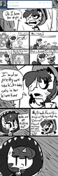 Size: 700x2100 | Tagged: safe, artist:tess, oc, oc only, ask hobo pony, and that's terrible, comic, hobo pony, monochrome, tumblr