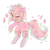 Size: 800x800 | Tagged: safe, artist:mewball, lyra heartstrings, pony, unicorn, g4, bow, clothes, cute, female, flower, hair bow, lyrabetes, mare, simple background, solo, sweater, white background, wink