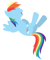 Size: 7446x9000 | Tagged: safe, artist:estories, rainbow dash, g4, absurd resolution, female, laughing, lineless, minimalist, simple background, solo, transparent background, vector