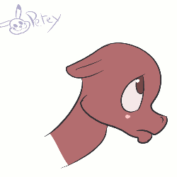 Size: 500x500 | Tagged: safe, artist:pikapetey, oc, oc only, pony, animated, blushing, frame by frame, red, solo, traditional animation