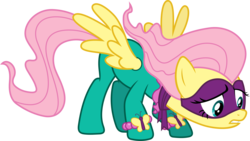 Size: 6970x3930 | Tagged: safe, artist:90sigma, fluttershy, saddle rager, pegasus, pony, g4, power ponies (episode), clothes, costume, female, mare, mask, power ponies, simple background, solo, transparent background, vector