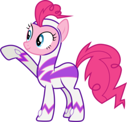 Size: 5950x5730 | Tagged: safe, artist:90sigma, fili-second, pinkie pie, g4, power ponies (episode), absurd resolution, clothes, costume, female, power ponies, simple background, solo, transparent background, vector