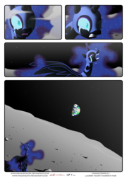 Size: 1920x2665 | Tagged: safe, artist:redapropos, artist:xhazxmatx, nightmare moon, g4, comic, crying, exile, feels, moon, sad