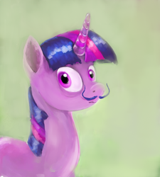 Size: 722x801 | Tagged: safe, artist:hereticalrants, twilight sparkle, g4, female, moustache, solo