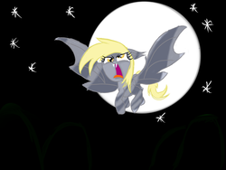 Size: 1024x768 | Tagged: safe, derpy hooves, bat pony, pony, bats!, g4, my little pony: friendship is magic, bat ponified, derpybat, female, open mouth, race swap, solo, spread wings, wings