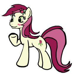 Size: 1100x1100 | Tagged: safe, artist:moekonya, roseluck, g4, female, simple background, solo, transparent background
