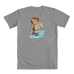 Size: 1000x1000 | Tagged: safe, artist:sambragg, derpy hooves, doctor whooves, time turner, pegasus, pony, g4, official, clothes, female, mare, shirt, t-shirt, welovefine
