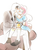 Size: 500x662 | Tagged: safe, artist:lessue, discord, pinkie pie, human, g4, cloud, female, humanized, light skin, male, pixiv, ship:discopie, shipping, sitting on lap, straight