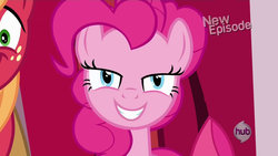 Size: 1280x720 | Tagged: safe, edit, screencap, pinkie pie, g4, my little pony: friendship is magic, pinkie apple pie, looking at you