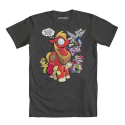 Size: 1000x1000 | Tagged: safe, apple bloom, big macintosh, derpy hooves, pinkie pie, screwball, sweetcream scoops, earth pony, pony, g4, official, clothes, leg hug, mailmare, male, shirt, stallion, welovefine