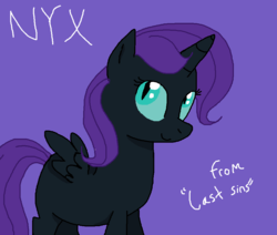 Size: 955x809 | Tagged: safe, artist:ihasjessie-kat, oc, oc only, oc:nyx, alicorn, pony, alicorn oc, last sins, solo