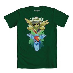 Size: 1000x1000 | Tagged: safe, daring do, rainbow dash, g4, official, clothes, merchandise, shirt, t-shirt, welovefine