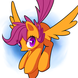 Size: 600x600 | Tagged: safe, artist:30clock, scootaloo, g4, female, pixiv, solo