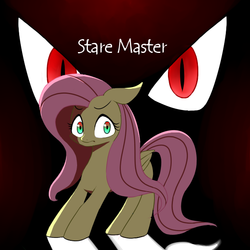 Size: 600x600 | Tagged: safe, artist:30clock, fluttershy, g4, stare master, female, pixiv, solo