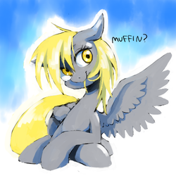 Size: 430x430 | Tagged: safe, artist:30clock, derpy hooves, pegasus, pony, g4, female, mare, pixiv, solo