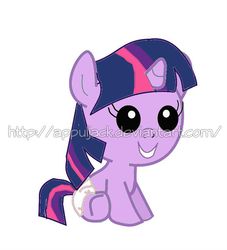 Size: 745x821 | Tagged: dead source, safe, artist:appuljack, twilight sparkle, pony, unicorn, g4, 1000 hours in ms paint, baby, babylight sparkle, cute, female, ms paint, simple background, solo, teeth, vector, watermark, white background, younger