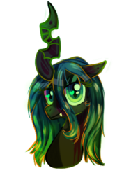 Size: 300x400 | Tagged: safe, artist:xwhitedreamsx, queen chrysalis, changeling, changeling queen, g4, female, portrait, solo