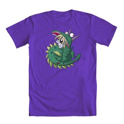 Size: 1000x1000 | Tagged: safe, artist:xkappax, crackle, derpy hooves, dragon, pegasus, pony, g4, clothes, costume, female, mare, shirt, t-shirt, welovefine