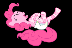 Size: 825x550 | Tagged: safe, artist:oliver-england, pinkie pie, g4, clothes, cute, diaper, diapinkes, female, non-baby in diaper, pacifier, poofy diaper, socks, solo, striped socks