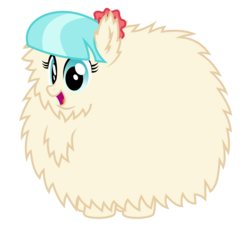 Size: 3000x2725 | Tagged: safe, artist:masem, coco pommel, oc, oc only, oc:fluffle puff, hybrid, g4, cocoa puffs, female, pun, simple background, solo, transparent background, vector