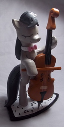 Size: 1475x2928 | Tagged: safe, artist:cadmiumcrab, octavia melody, earth pony, pony, g4, bipedal, cello, eyes closed, female, hoof hold, irl, mare, musical instrument, photo, sculpture, smiling, solo