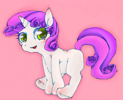 Size: 800x653 | Tagged: safe, artist:yachimata, sweetie belle, pony, unicorn, g4, female, pixiv, solo