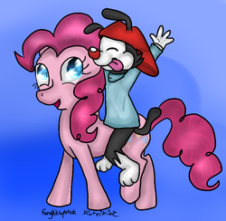 Size: 864x843 | Tagged: safe, artist:fangkittyartist, artist:xcuteikinz, pinkie pie, earth pony, pony, g4, animaniacs, crossover, duo, wakko warner