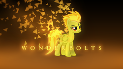 Size: 1920x1080 | Tagged: safe, artist:baumkuchenpony, artist:mithandir730, edit, spitfire, pegasus, pony, g4, female, mare, solo, triangle, vector, wallpaper, wallpaper edit