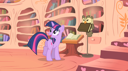 Size: 1054x592 | Tagged: safe, screencap, owlowiscious, twilight sparkle, g4, my little pony: friendship is magic, owl's well that ends well