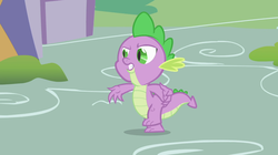 Size: 1054x592 | Tagged: safe, screencap, spike, dragon, g4, my little pony: friendship is magic, owl's well that ends well, face, male, solo