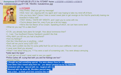 Size: 824x509 | Tagged: safe, cheese sandwich, pinkie pie, g4, /mlp/, 4chan, 4chan screencap, crossover, dan, dan vs, feels, female, greentext, male, rejection, rejection is magic, sad, ship:cheesepie, shipping, straight, text