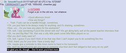 Size: 752x316 | Tagged: safe, cheerilee, g4, /mlp/, 4chan, 4chan screencap, anon in equestria, greentext, meta, rejection, rejection is magic, sad, text