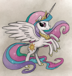 Size: 800x844 | Tagged: safe, artist:hewison, princess celestia, g4, extra legs, female, rearing, solo