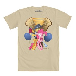 Size: 1000x1000 | Tagged: safe, cheese sandwich, pinkie pie, g4, pinkie pride, accordion, balloon, musical instrument, t-shirt, vuvuzela, welovefine