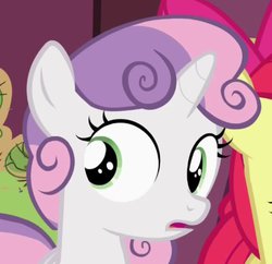 Size: 576x558 | Tagged: safe, screencap, apple bloom, sweetie belle, flight to the finish, g4