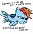 Size: 450x467 | Tagged: safe, artist:closer-to-the-sun, rainbow dash, g4, faith no more, female, flying, lyrics, solo