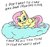 Size: 643x608 | Tagged: safe, artist:closer-to-the-sun, fluttershy, g4, bush, cloud, female, lyrics, solo