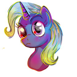 Size: 300x300 | Tagged: safe, artist:xwhitedreamsx, trixie, pony, unicorn, g4, female, mare, portrait, simple background, solo, transparent background