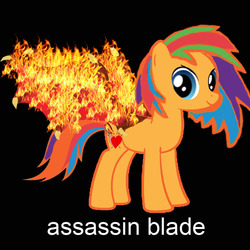 Size: 1000x1000 | Tagged: safe, oc, oc only, oc:assassin blade, dracony, donut steel, fire, solo