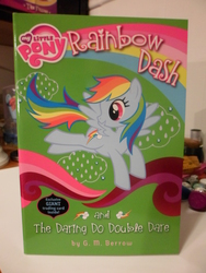 Size: 2736x3648 | Tagged: safe, daring do, rainbow dash, g4, my little pony chapter books, my little pony: rainbow dash and the daring do double dare, book, book cover, cover, merchandise