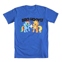 Size: 1000x1000 | Tagged: safe, applejack, rainbow dash, g4, official, clothes, hoofbump, shirt, welovefine