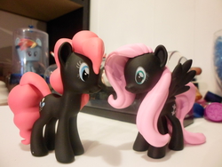 Size: 3648x2736 | Tagged: safe, fluttershy, pinkie pie, g4, female, figure, funko, irl, mystery, photo, toy