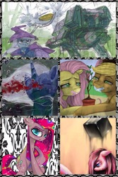 Size: 1200x1800 | Tagged: safe, applejack, fluttershy, pinkie pie, trixie, g4, pinkamena diane pie