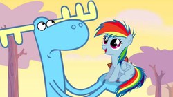 Size: 1280x720 | Tagged: safe, edit, edited screencap, screencap, rainbow dash, fanfic:my little dashie, g4, filly, happy tree friends, lumpy (happy tree friends), this will end in tears, youtube poop
