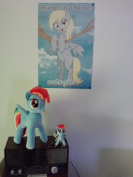 Size: 1920x2560 | Tagged: safe, derpy hooves, rainbow dash, pegasus, pony, g4, female, irl, mare, nici, photo, plushie, poster, welovefine