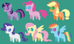 Size: 1024x618 | Tagged: safe, artist:aleximusprime, applejack, fluttershy, pinkie pie, rainbow dash, rarity, twilight sparkle, g4, female, mane six