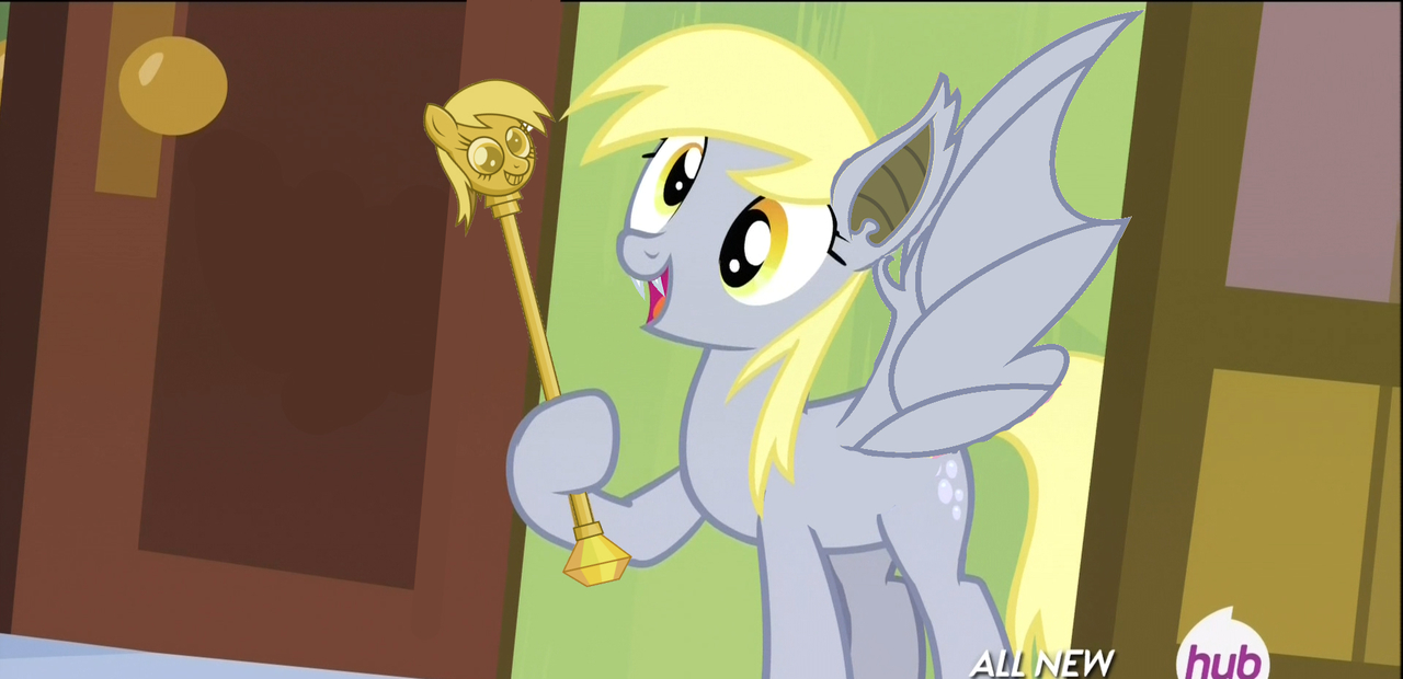 #527549 - safe, edit, screencap, derpy hooves, bat pony, pony, g4 ...