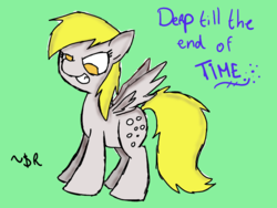 Size: 1600x1200 | Tagged: safe, artist:shinyrai, derpy hooves, pegasus, pony, g4, rainbow falls, female, grin, mare, solo